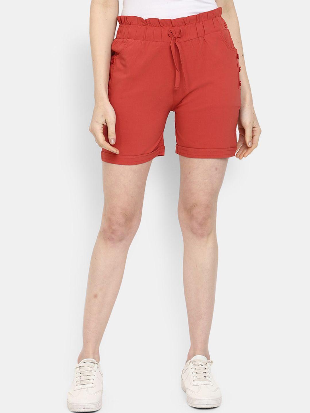 v-mart women mid-rise cotton shorts
