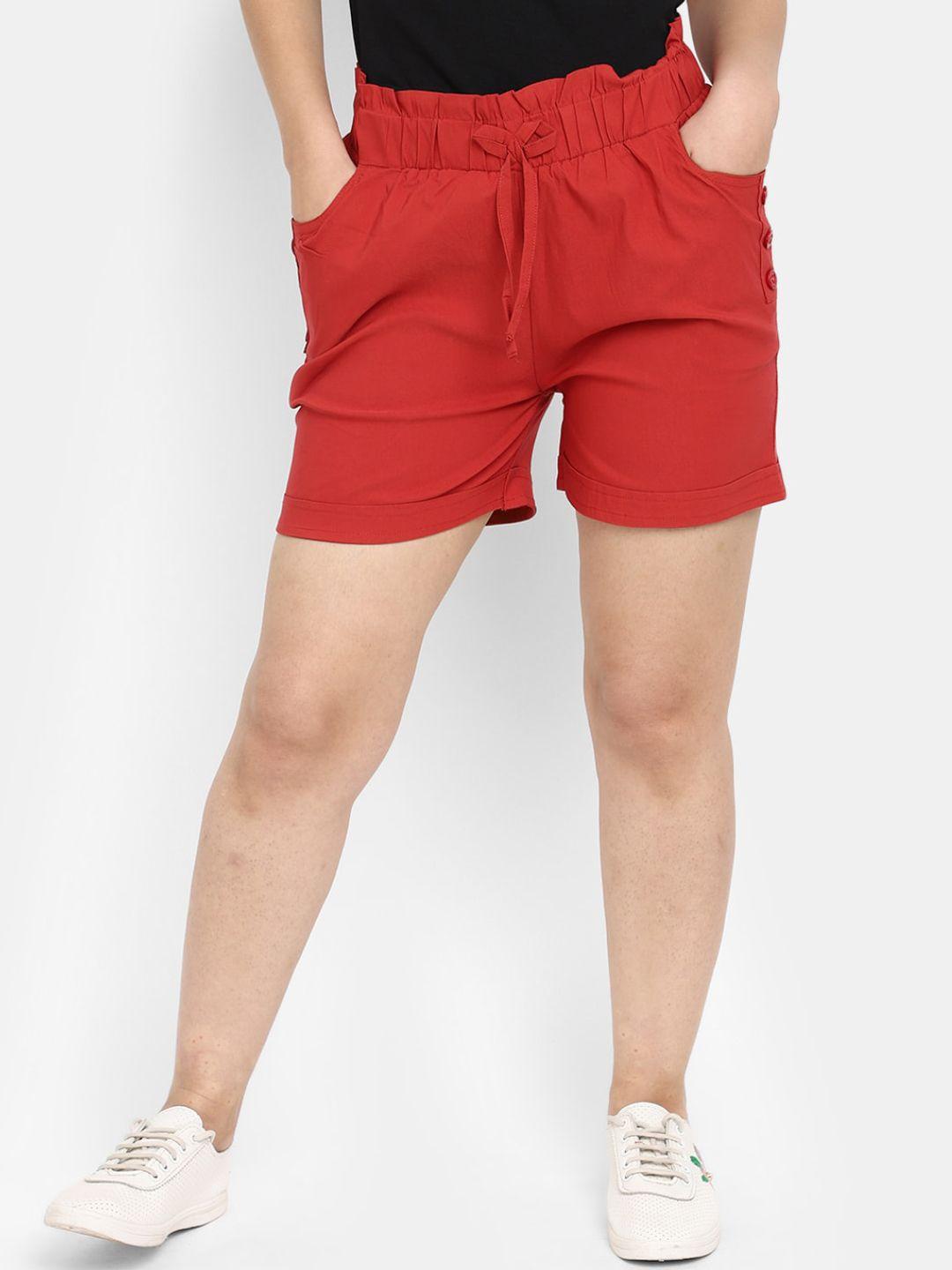 v-mart women mid-rise cotton sports shorts