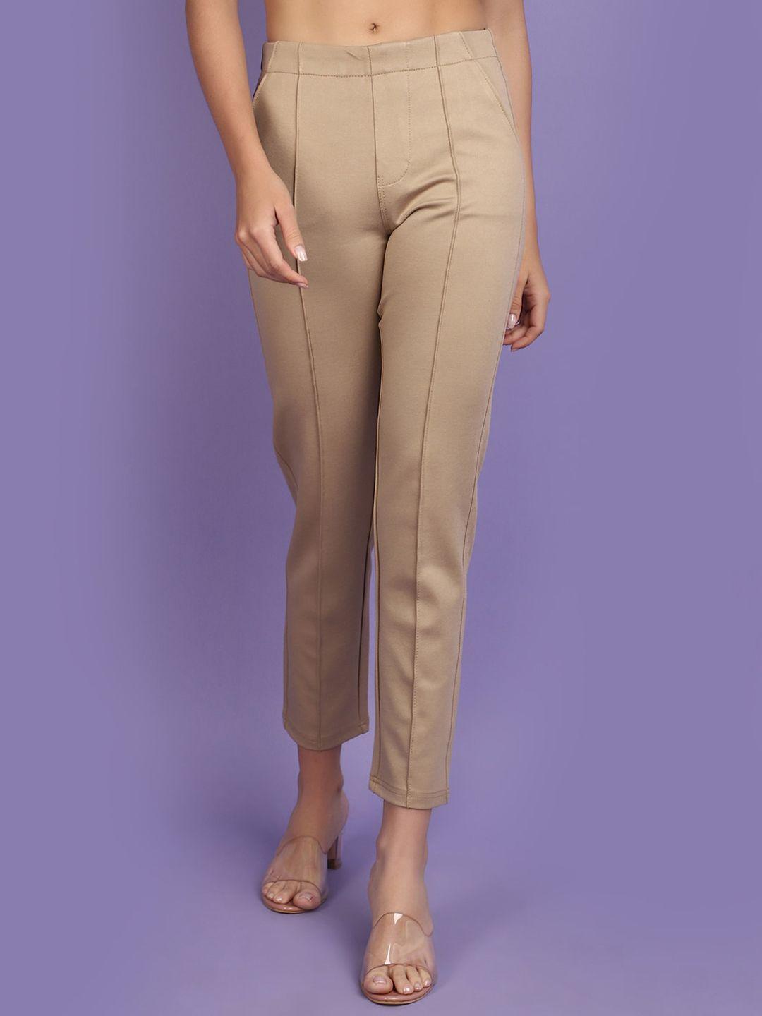 v-mart women mid-rise pleated formal trouser