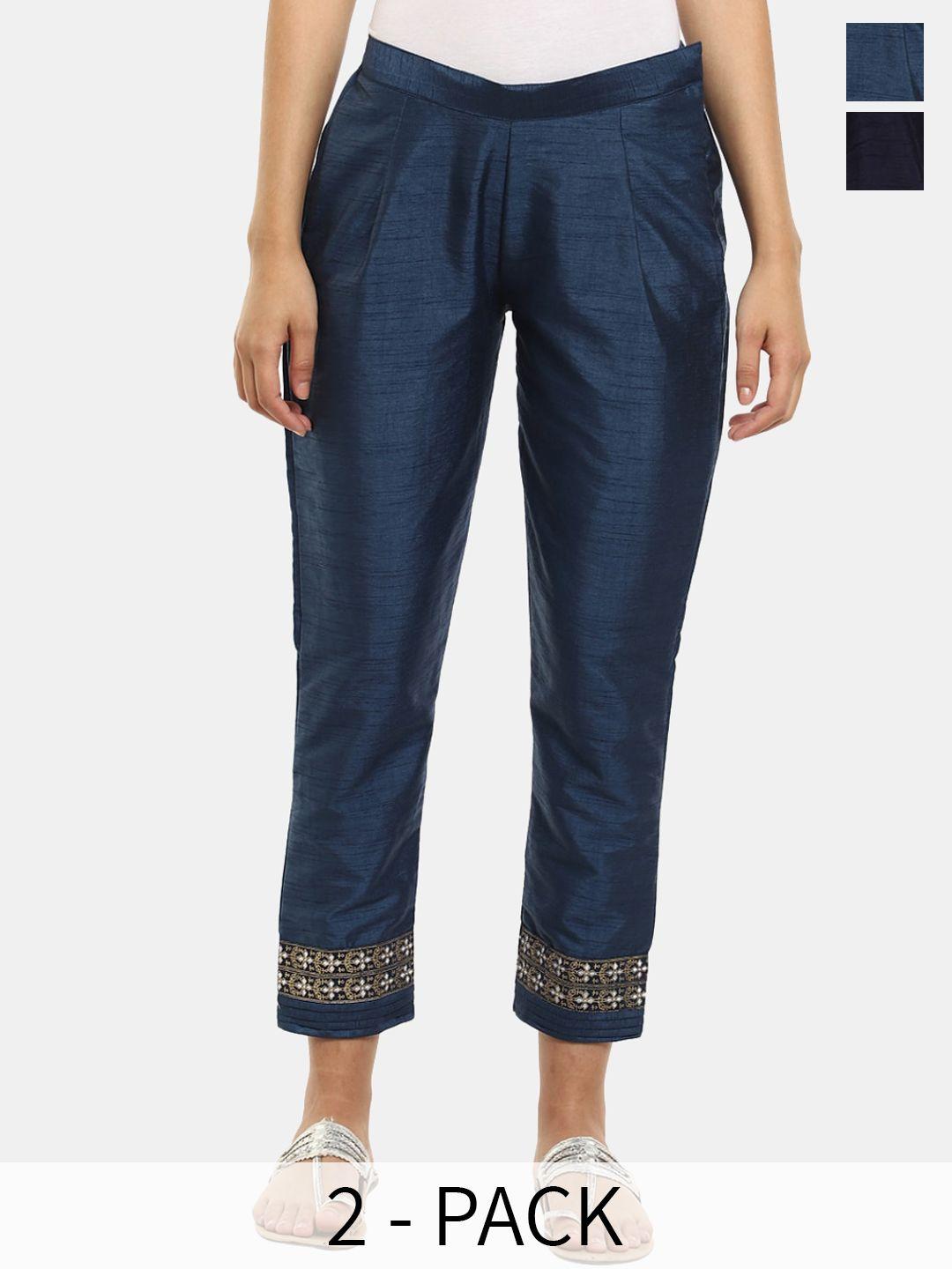 v-mart women navy blue trousers