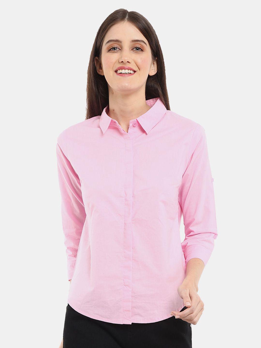 v-mart women pink casual cotton shirt