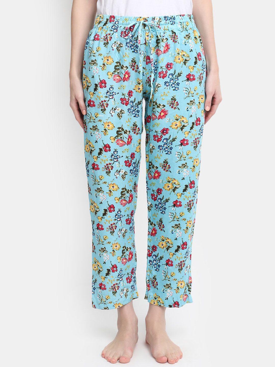 v-mart women printed single jersey mid-rise lounge pants