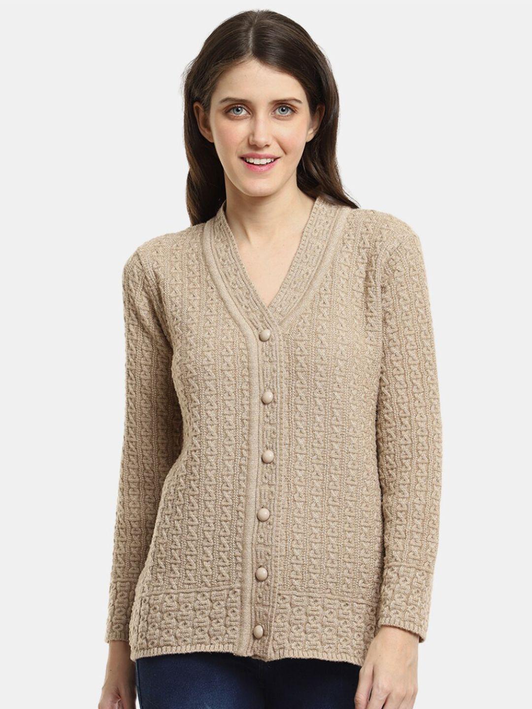 v-mart women self design acrylic sweater