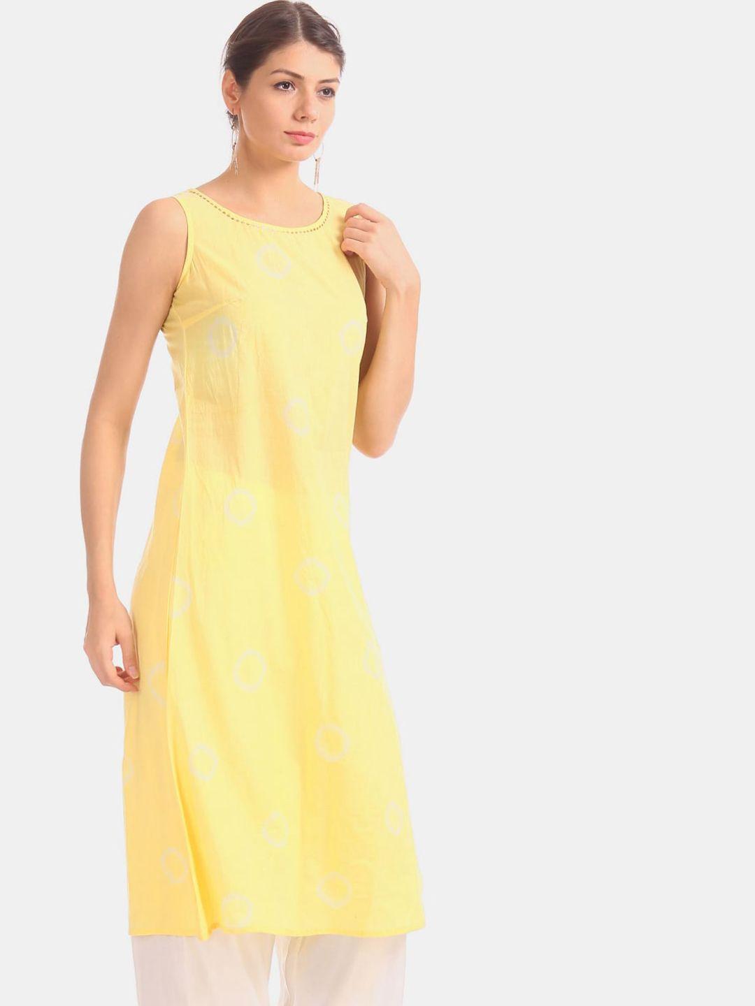 v-mart women sleeveless cotton a-line kurta