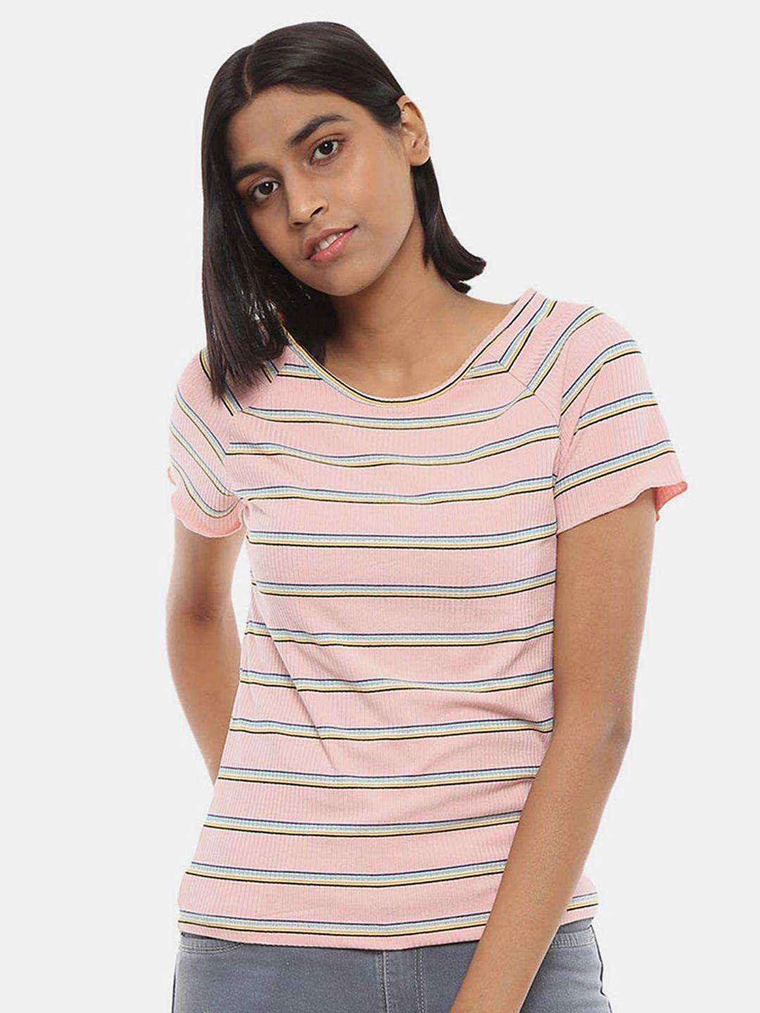 v-mart women striped cotton t-shirt