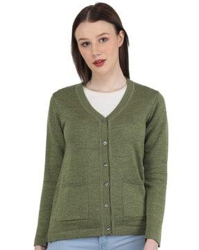 v-neck cardigan with button-front