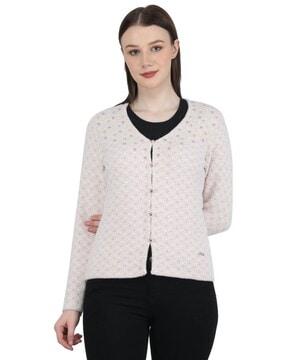 v-neck cardigan with button-front