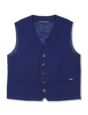 v-neck structured waistcoat