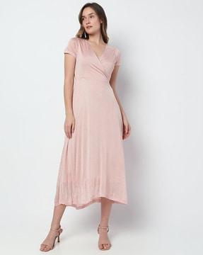 v-neck a-line dress