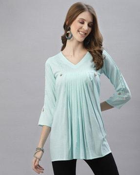 v-neck a-line tunic