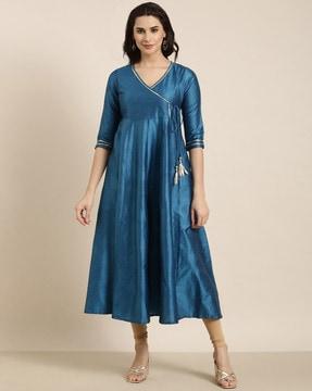 v-neck anarkali kurta