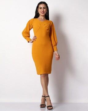 v-neck bodycon dress