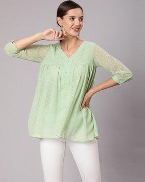 v-neck chiffon top