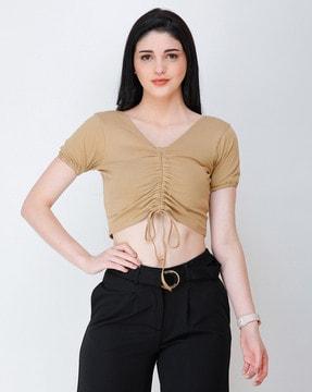 v-neck crop top