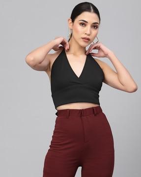 v-neck crop top