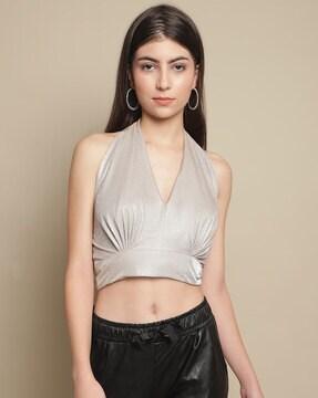 v-neck crop top