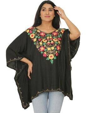 v-neck embroidered top