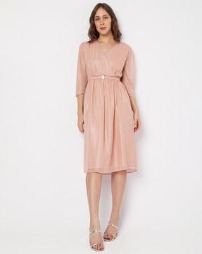 v-neck empire dress