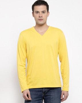 v-neck full sleeves t-shirt