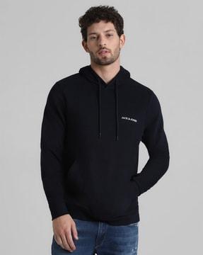 v-neck hoodie with drawstring