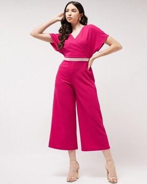 v-neck jumpsuit with embellishments