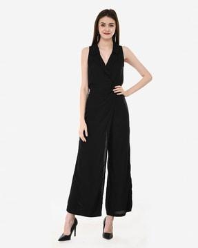 v-neck jumpsuit