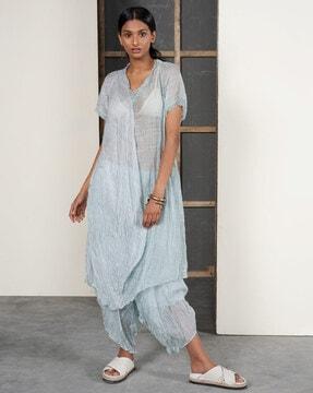 v-neck long tunic