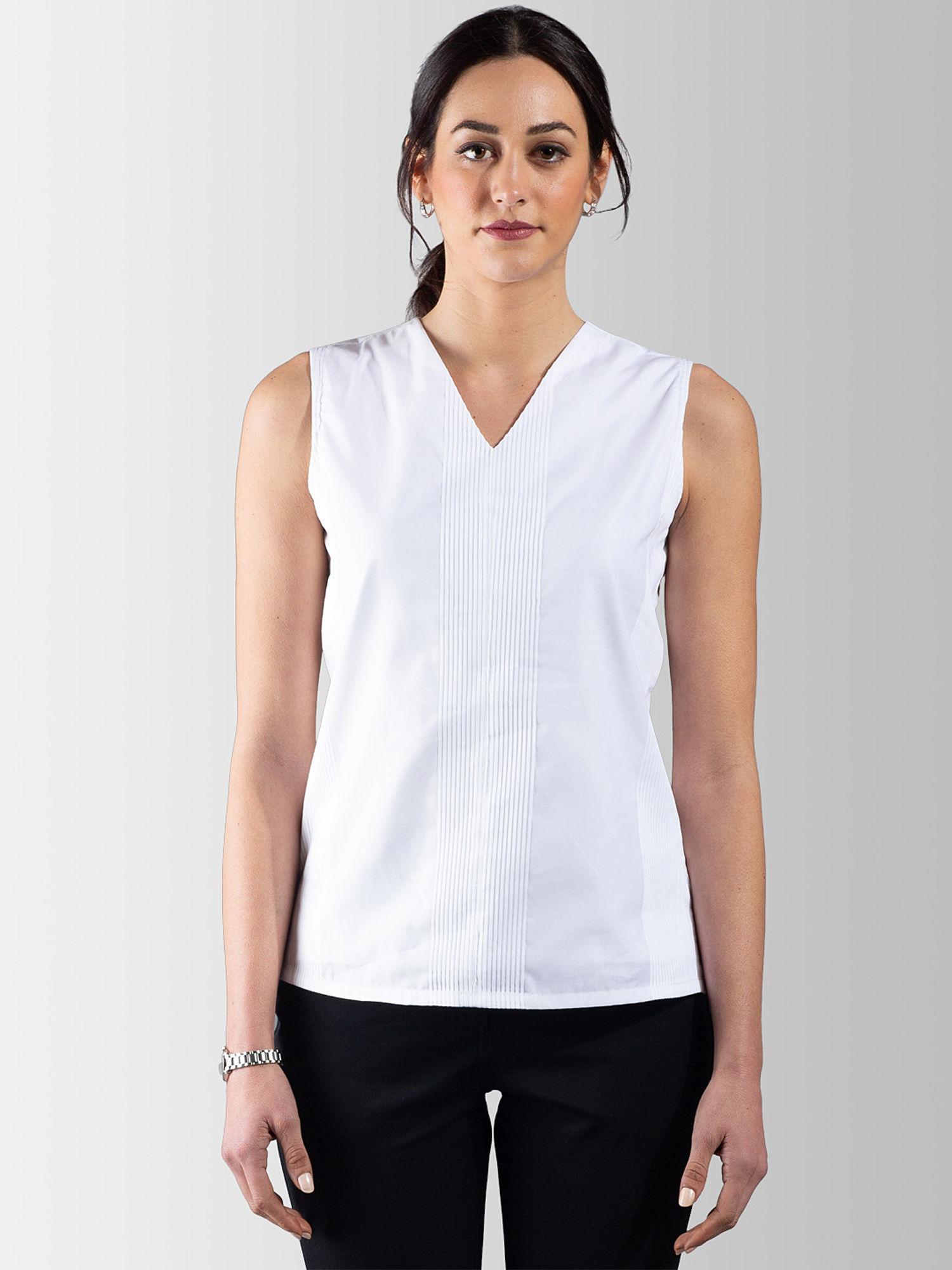 v neck pleated top