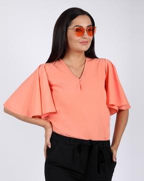 v-neck relaxed fit top