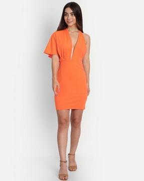 v-neck sheath dress