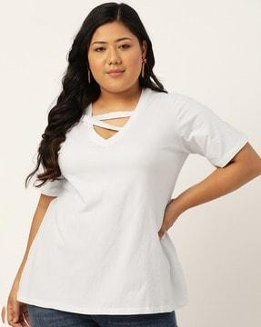 v-neck short sleeves t-shirt