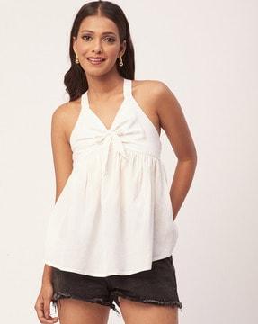 v-neck sleeveless top