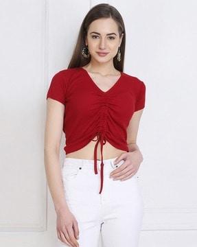 v-neck slim fit top