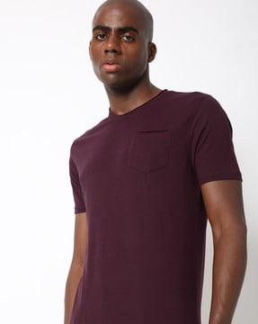 v-neck t-shirt with patch pocket