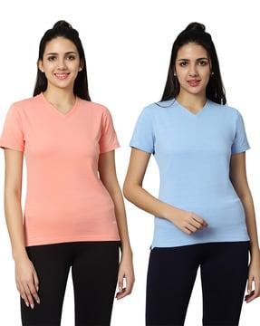 v-neck t-shirt with short sleeves