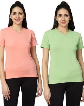 v-neck t-shirt with short sleeves