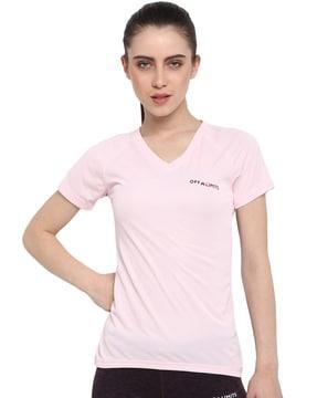 v-neck t-shirt with short sleeves