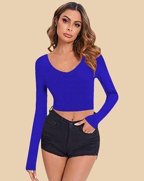 v-neck top with full sleeves