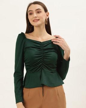 v-neck top with full sleeves