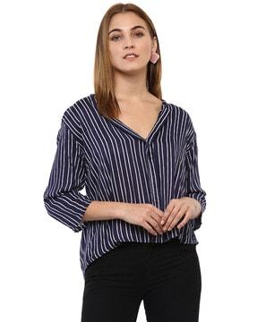 v-neck top with stylised sleeves