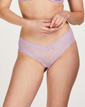 v-shaped brazilian mesh knickers