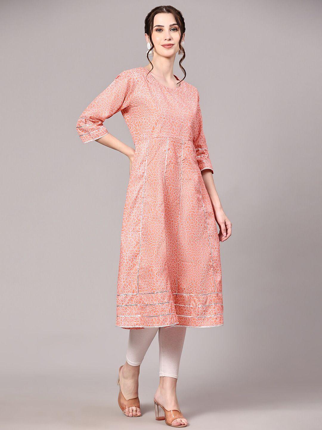 v tradition bandhani printed pure cotton kurta