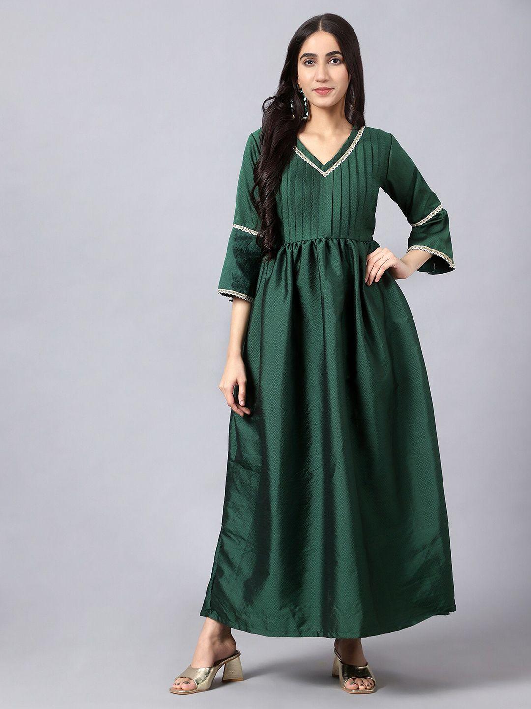 v tradition ethnic maxi fit & flare dress