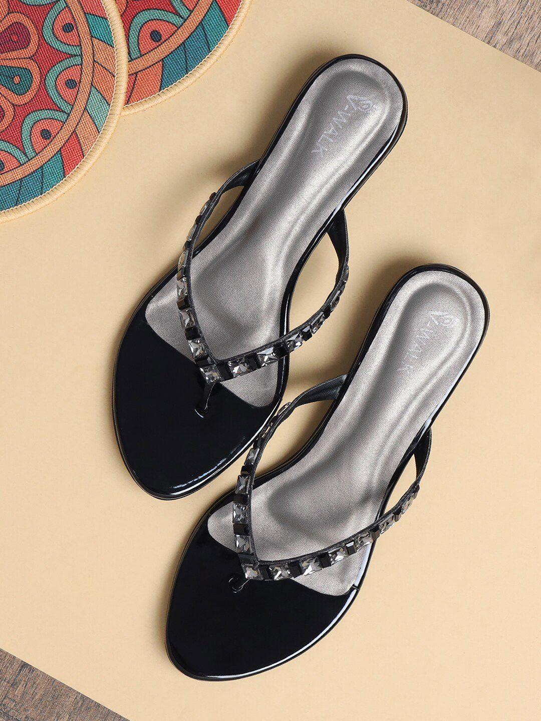 v-walk-black-embellished-block-sandals