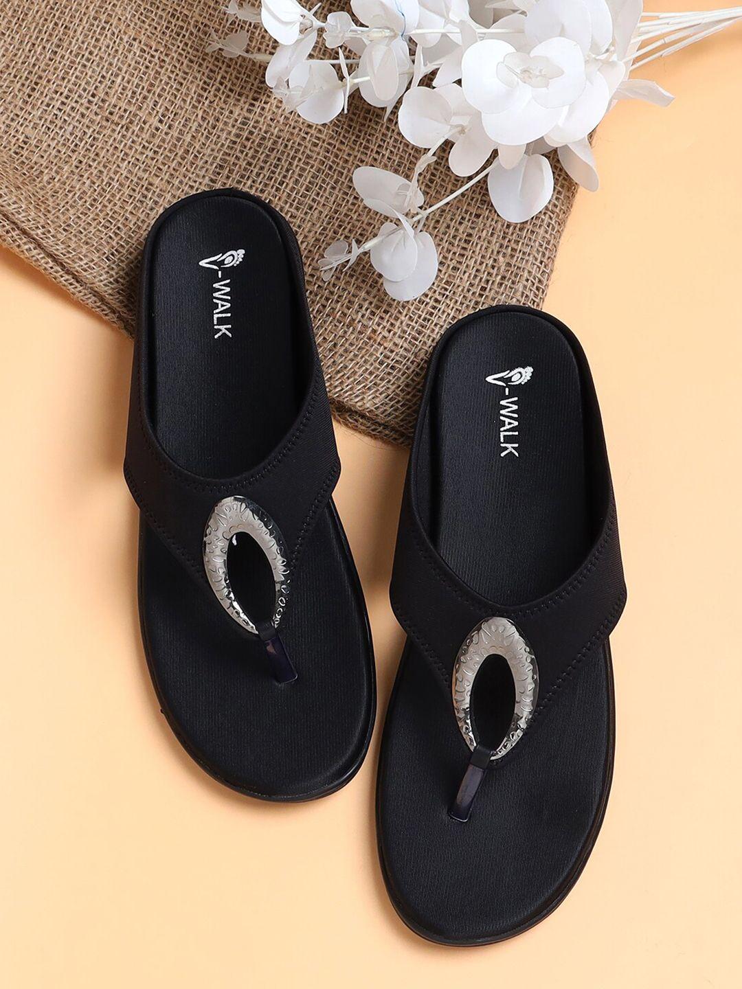 v-walk women embellished open toe flats