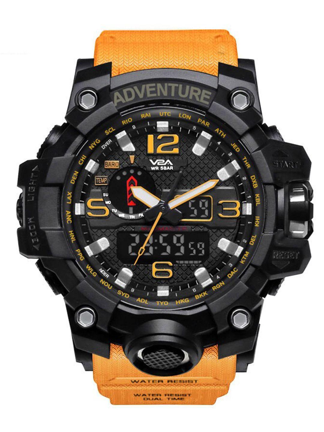 v2a men analogue and digital waterproof multi function watch v2a-1545