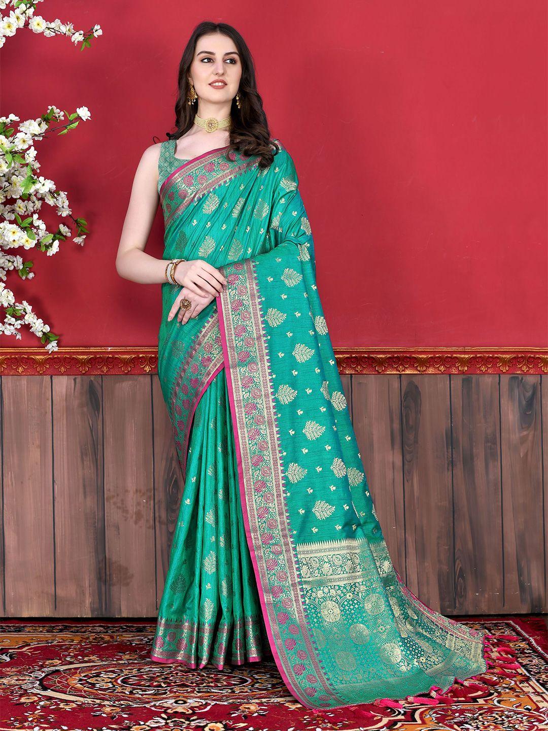 v3 fashion studio ethnic motifs zari pure silk banarasi saree