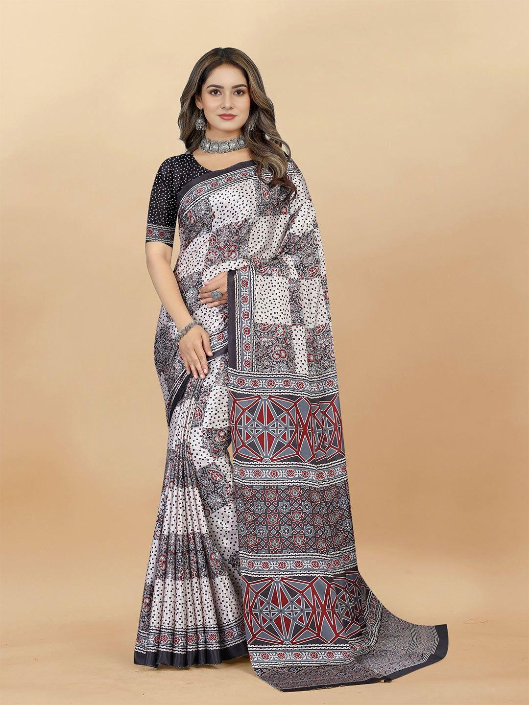 v3 fashion studio ethnic motifs printed leheriya saree