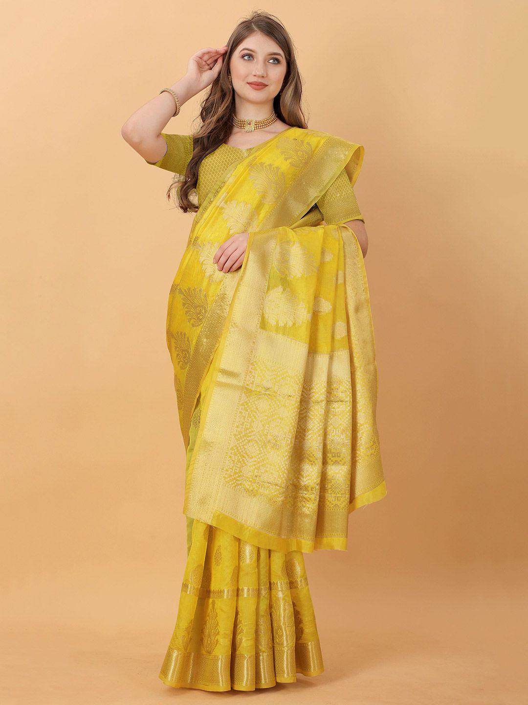 v3 fashion studio ethnic motifs zari organza jamdani saree