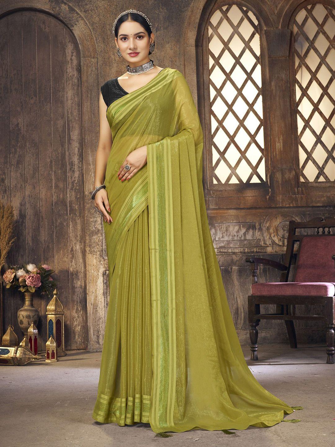 v3 fashion studio sequinned pure chiffon banarasi saree